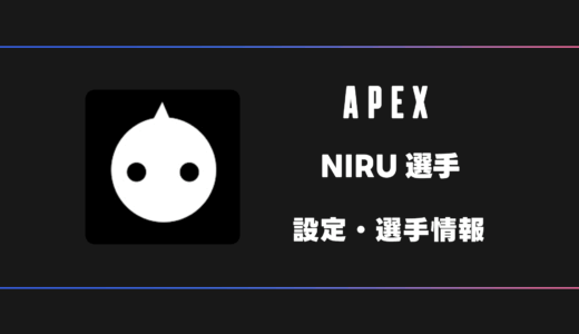 【APEX】NIRU(ニル)選手の感度・設定・デバイス