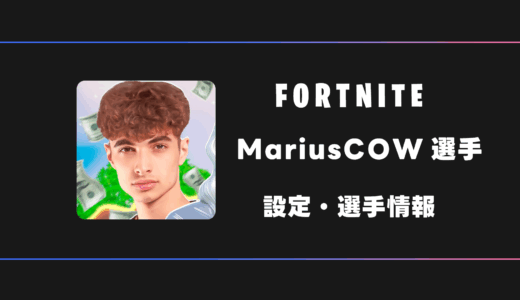 【FORTNITE】MariusCOW(マリウス)選手の感度・設定・デバイス