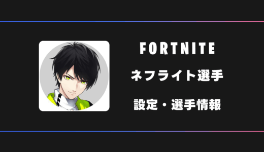 【FORTNITE】ネフライト選手の感度・設定・デバイス