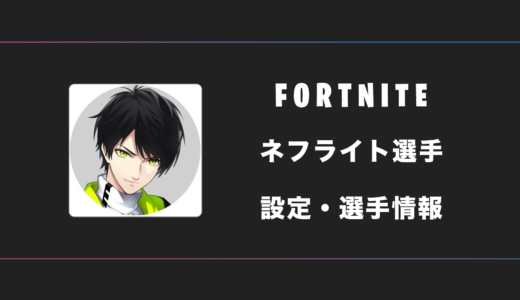 【FORTNITE】ネフライト選手の感度・設定