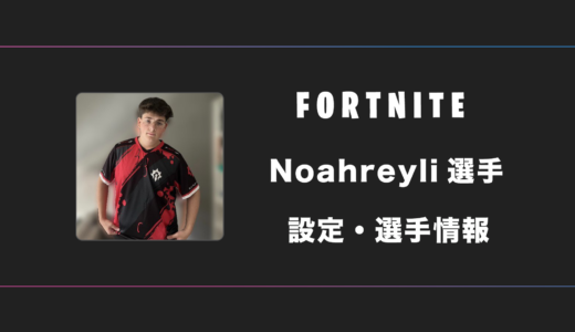 【FORTNITE】noahreyli(ノアレイリ)選手の感度・設定