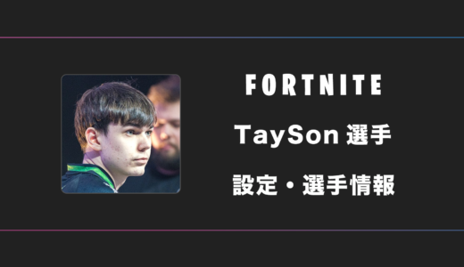 【FORTNITE】TaySon(テイソン)選手の感度・設定