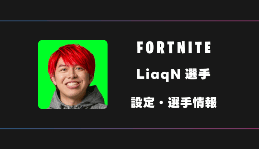 【FORTNITE】LiaqN(りあん)さんの感度・設定・デバイス