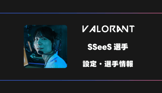 【VALORANT】SSeeS(セス)選手の感度・設定・デバイス