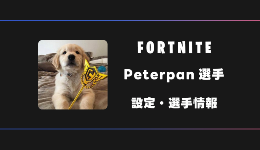 【FORTNITE】Peterpan(ピーターパン)選手の感度・設定・デバイス