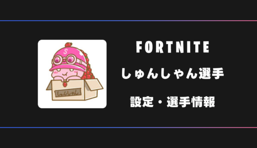 【FORTNITE】しゅんしゃん選手の感度・設定・デバイス