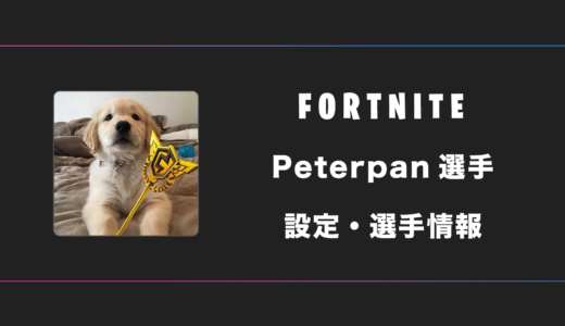 【FORTNITE】Peterpan(ピーターパン)選手の感度・設定