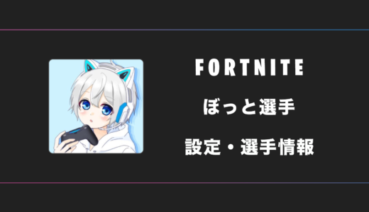 【FORTNITE】ぼっと(BOT)選手の感度・設定