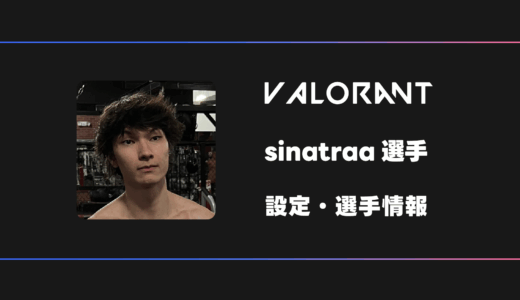 【VALORANT】sinatraa(シナトラ)選手の感度・設定・デバイス
