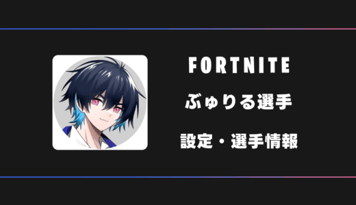 【FORTNITE】ぶゅりる選手の感度・設定・デバイス