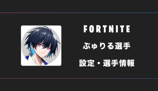 【FORTNITE】ぶゅりる選手の感度・設定