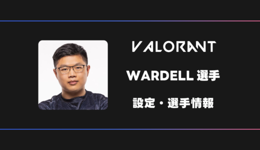 【VALORANT】WARDELL(ワーデル)選手の感度・設定・デバイス