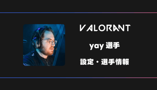 【VALORANT】yay(イェイ)選手の感度・設定・デバイス