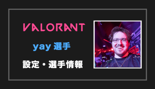 【VALORANT】yay(イェイ)選手の感度・設定・年齢等
