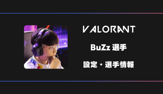 【VALORANT】BuZz(バズ)選手の感度・設定・デバイス