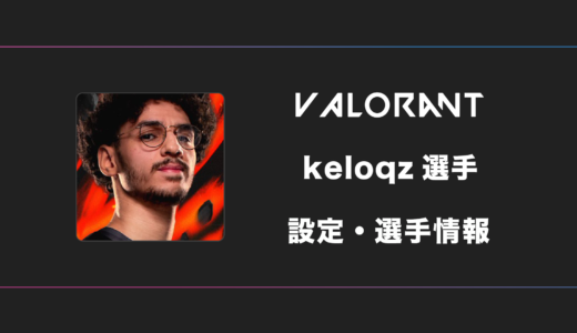 【VALORANT】keloqz(ケロックズ)選手の設定・感度