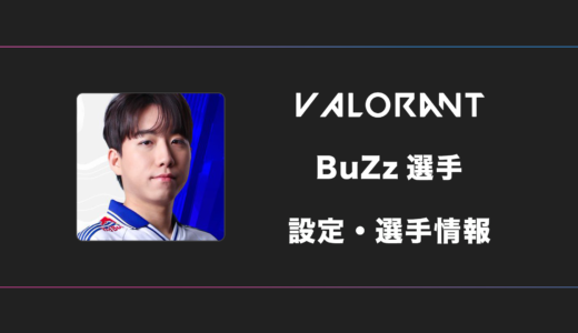 【VALORANT】BuZz(バズ)選手の感度・設定