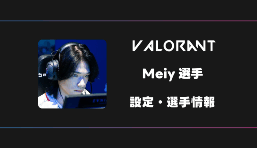 【VALORANT】Meiy(メイ)選手の感度・設定・デバイス