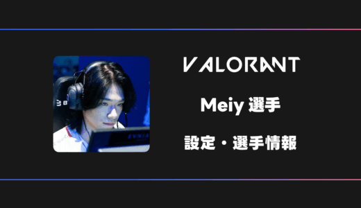 【VALORANT】Meiy(メイ)選手の感度・設定・デバイス