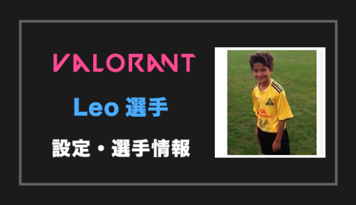 【VALORANT】Leo(レオ)選手の設定・感度・年齢等