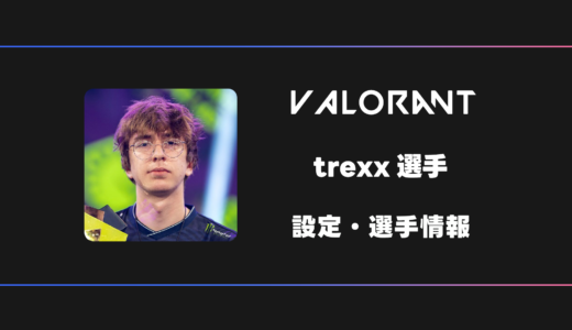 【VALORANT】trexx(トレックス)選手の感度・設定・デバイス