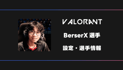【VALORANT】BerserX(バーサークス)選手の感度・設定・デバイス