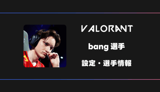 【VALORANT】bang(バン)選手の感度・設定・デバイス