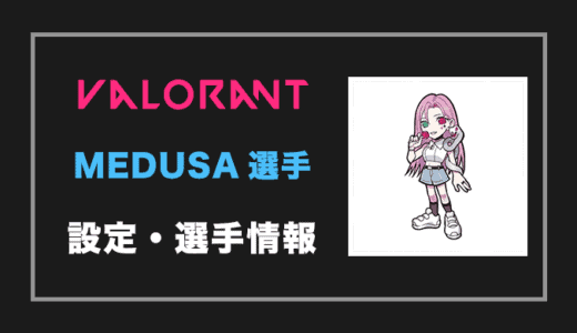 【VALORANT】Medusa(メデューサ)選手の感度・設定・年齢等