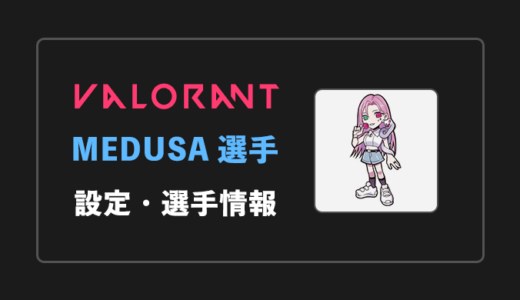 【VALORANT】Medusa(メデューサ)選手の感度・設定・年齢等