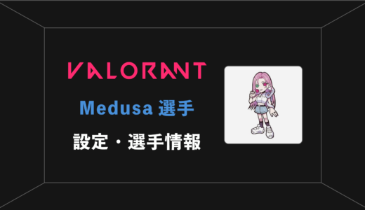 【VALORANT】Medusa(メデューサ)選手の感度・設定・年齢等