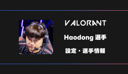 【VALORANT】Haodong(ハオドン)選手の感度・設定・デバイス