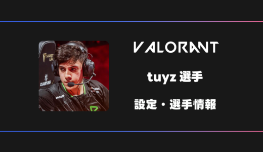 【VALORANT】tuyz(ツイズ)選手の感度・設定・デバイス