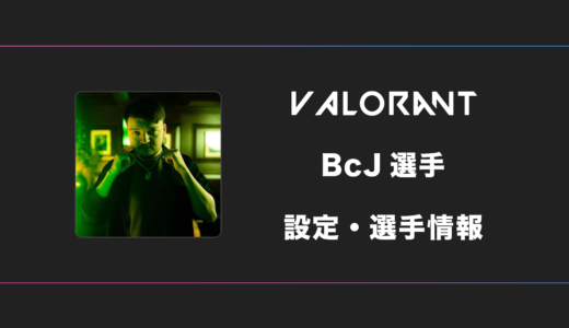 【VALORANT】BCJ(ビーシージェー)選手の感度・設定