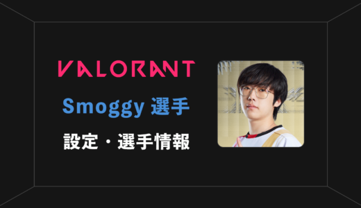 【VALORANT】Smoggy(スモッギー)選手の感度・設定