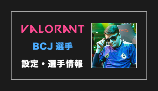【VALORANT】BCJ(ビーシージェー)選手の感度・設定・年齢等