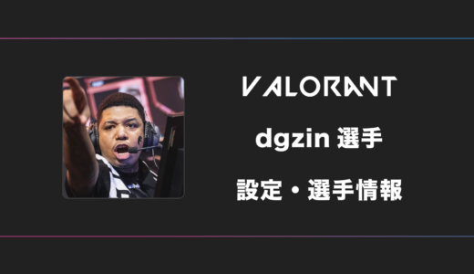 【VALORANT】dgzin(ディージージン)選手の感度・設定