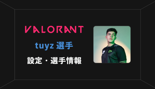 【VALORANT】tuyz(ツイズ)選手の感度・設定