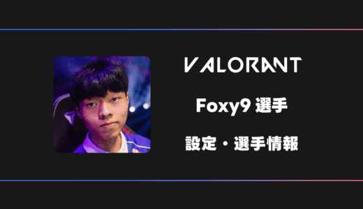 【VALORANT】Foxy9(フォクシーナイン)選手の感度・設定・デバイス