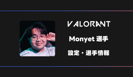 【VALORANT】Monyet(モネット)選手の感度・設定・デバイス