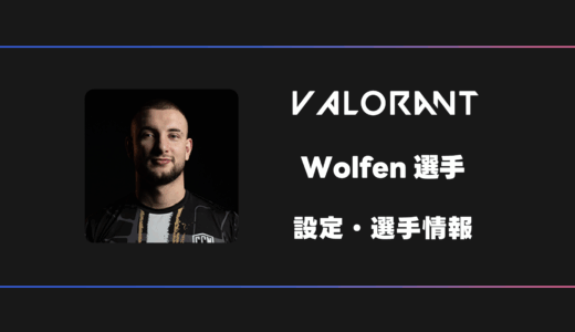 【VALORANT】Wolfen(ウルフェン)選手の感度・設定・デバイス