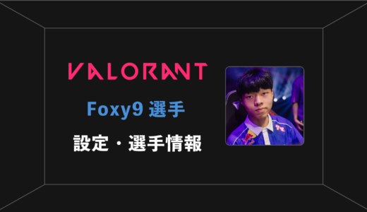【VALORANT】Foxy9(フォクシーナイン)選手の感度・設定・年齢等