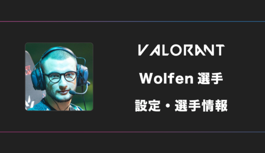 【VALORANT】Wolfen(ウルフェン)選手の感度・設定