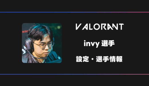 【VALORANT】invy(インヴィー)選手の感度・設定・デバイス