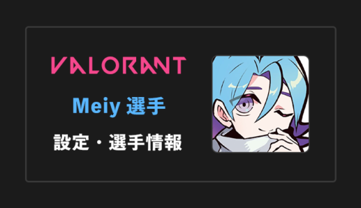 【VALORANT】Meiy(メイ)選手の感度・設定・年齢等