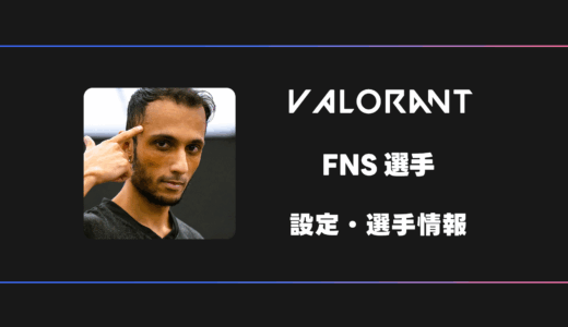 【VALORANT】FNS(フナス)選手の感度・設定・デバイス