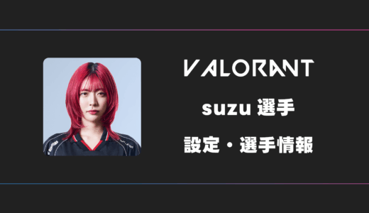 【VALORANT】suzu(スズ)選手の感度・設定・デバイス