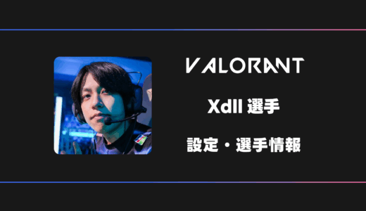 【VALORANT】Xdll(エックスディル)選手の感度・設定・デバイス