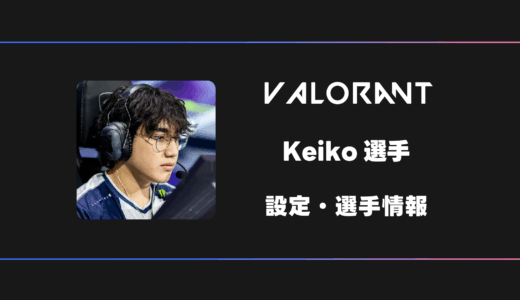 【VALORANT】Keiko(キーコ)選手の感度・設定・デバイス