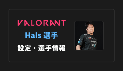 【VALORANT】Hals(ハルス)選手の感度・設定・年齢等