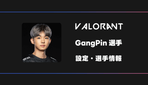 【VALORANT】GangPin(ギャンピン)選手の感度・設定・デバイス